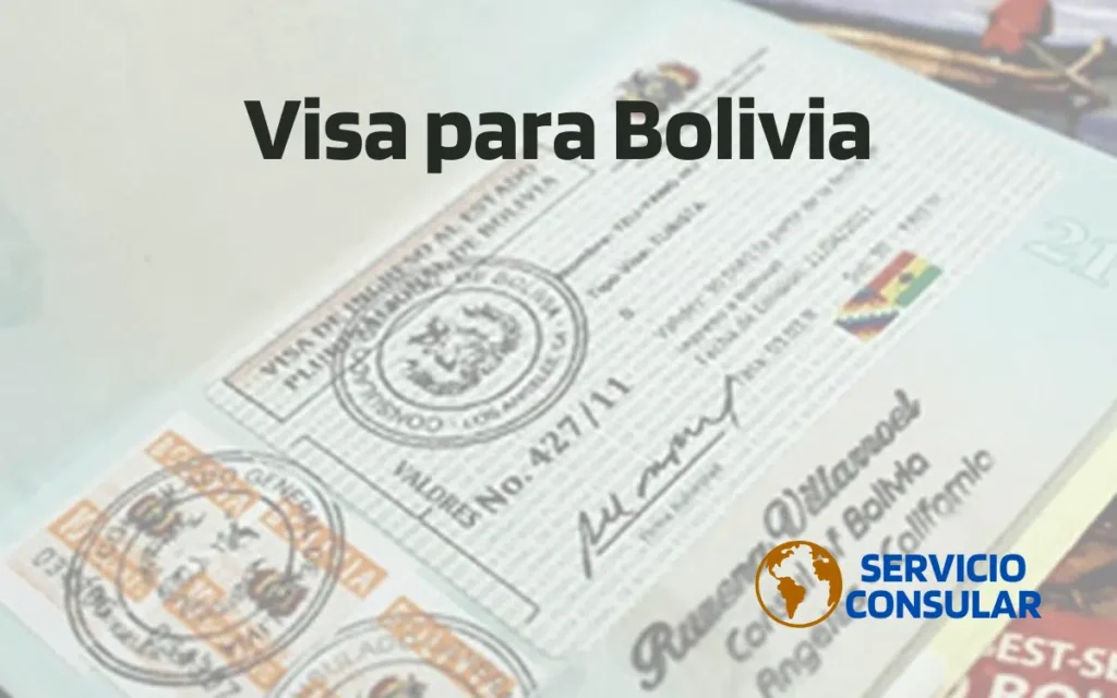 Visado para viajar a Bolivia