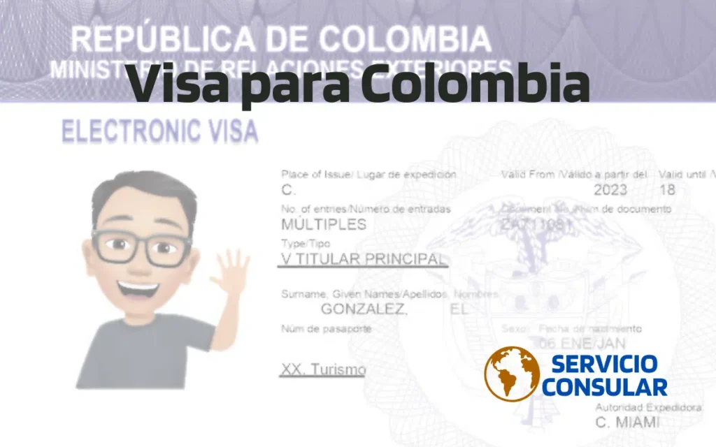 Ejemplo de visa turismo